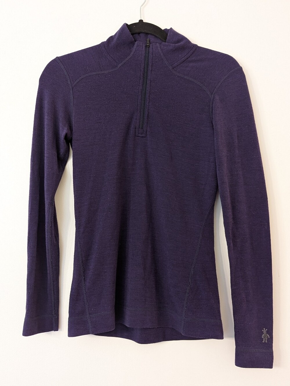 Smartwool Classic Thermal Merino 250 1/4 Zip Pullover Deep Purple Womens S